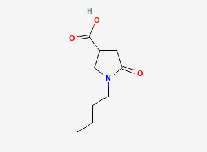 Two-dimensional chemical structure of 1-Butyl-5-oxopyrrolidine-3-carboxylic acid