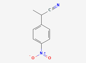 Two-dimensional chemical structure of 2-(4-Nitrophenyl)propiononitrile
