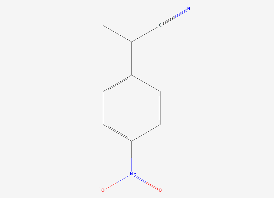 Two-dimensional chemical structure of 2-(4-Nitrophenyl)propiononitrile