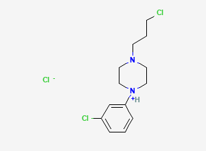 Two-dimensional chemical structure of Trazodone EP Impurity F/ Trazodone Related Compound F (HCl salt), CAS 52605-52-4