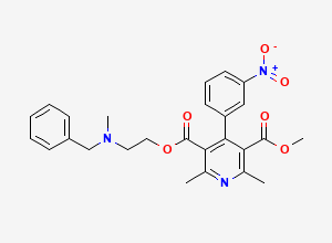 Two-dimensional chemical structure of Nicardipine Pyridine Analaog / Nicardipine Related Compound B / Dehydro Nicardipine, CAS 59875-58-0