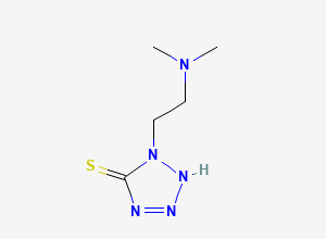Two-dimensional chemical structure of 1-(2-(dimethylamino)ethyl)-1,2-dihydro-5H-tetrazole-5-thione, CAS 61607-68-9