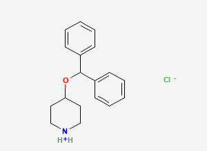 Two-dimensional chemical structure of Ebastine EP Impurity C (HCl), CAS 65214-86-0