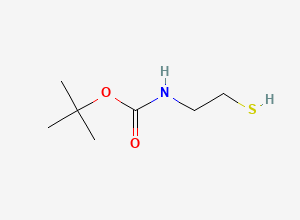Two-dimensional chemical structure of 2-(Boc-amino)ethanthiol, CAS 67385-09-5
