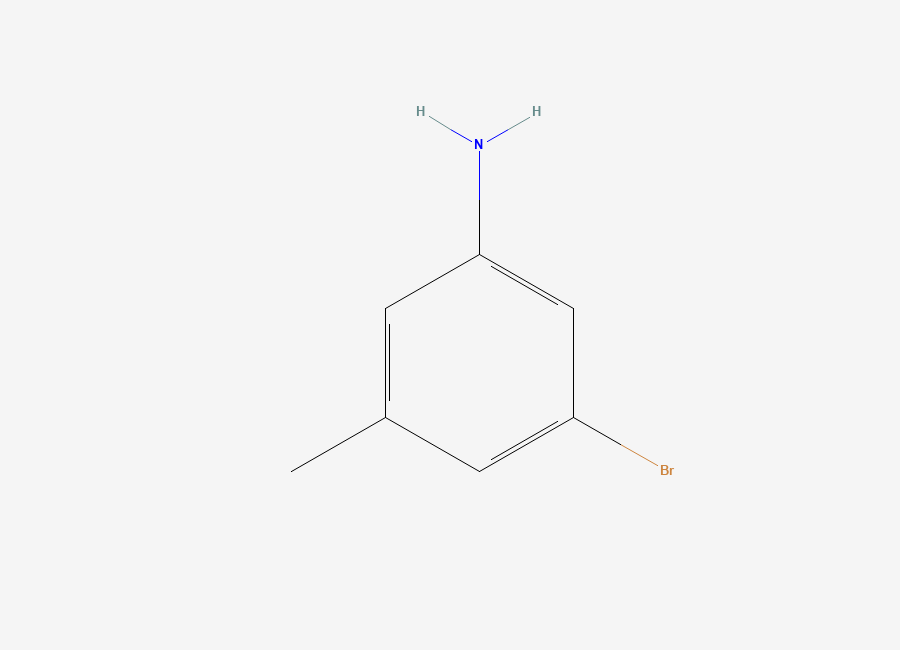 Two-dimensional chemical structure of 3-Bromo-5-methylaniline