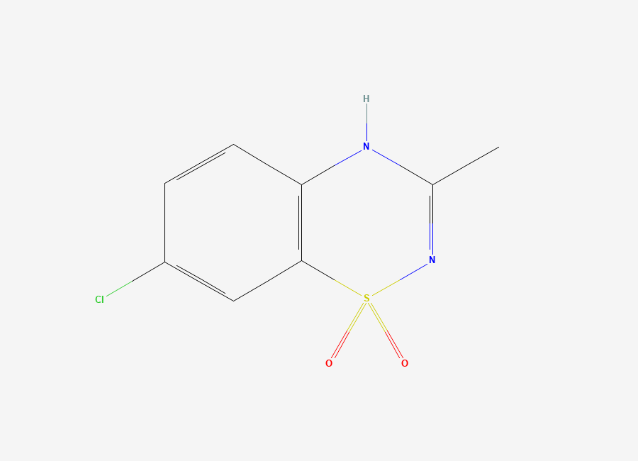 Two-dimensional chemical structure of Diazoxide, CAS 364-98-7