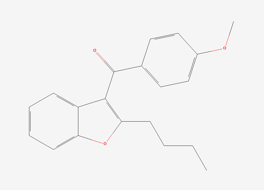 Two-dimensional chemical structure of Amiodarone Methoxy Impurity, CAS 83790-87-8