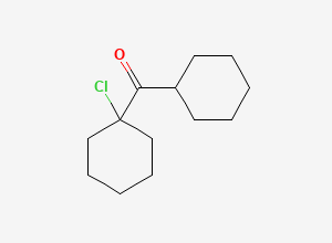 Two-dimensional chemical structure of (1-Chlorocyclohexyl)cyclohexyl-methanone, CAS 83803-75-2