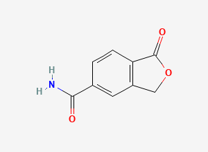 Two-dimensional chemical structure of 5-carbamoylphthalide, CAS 85118-25-8