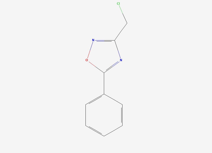 Two-dimensional chemical structure of 3-(Chloromethyl)-5-phenyl-1,2,4-oxadiazole