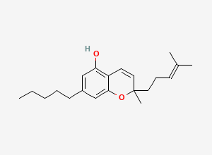 Two-dimensional chemical structure of (+-)-Cannabichromene