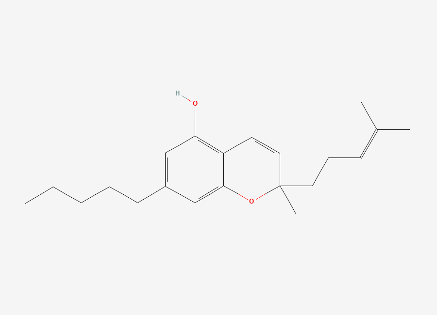 Two-dimensional chemical structure of (+-)-Cannabichromene