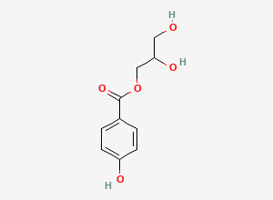 Two-dimensional chemical structure of 2,3-Dihydroxypropyl 4-hydroxybenzoate