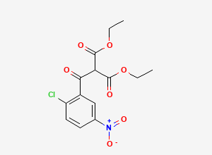 Two-dimensional chemical structure of Diethyl 2-(2-chloro-5-nitrobenzoyl)malonate, CAS 94088-68-3