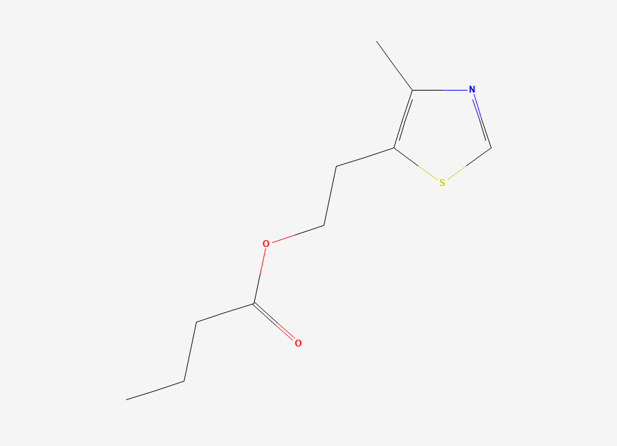 Two-dimensional chemical structure of 2-(4-Methyl-5-thiazolyl)ethyl butanoate
