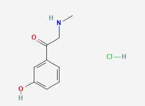 Two-dimensional chemical structure of Phenylephrine EP Impurity C/ Phenylephrine Related Compound C (HCL salt), CAS 94240-17-2