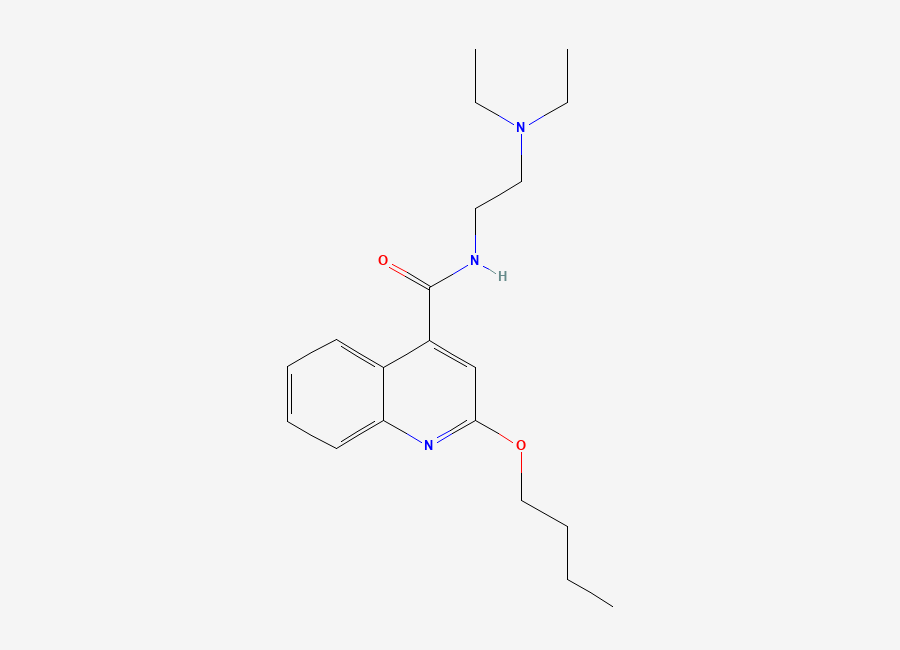 Two-dimensional chemical structure of Dibucaine, CAS 85-79-0