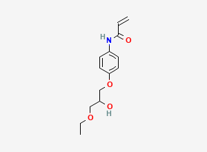 Two-dimensional chemical structure of 2-Propenamide, N-[4-(3-ethoxy-2-hydroxypropoxy)phenyl]-