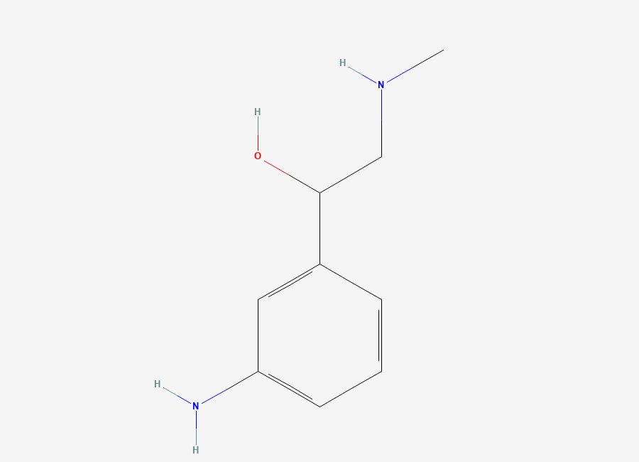 Two-dimensional chemical structure of 1-(m-Aminophenyl)-2-methylaminoethanol