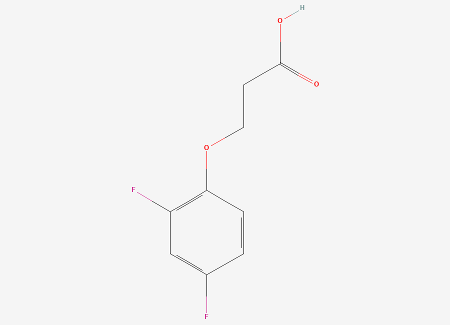 Two-dimensional chemical structure of 3-(2,4-Difluorophenoxy)propanoic acid