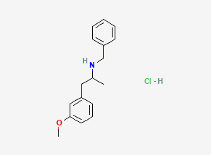 Two-dimensional chemical structure of N-Benzyl-m-methoxy-alpha-methylphenethylamine hydrochloride