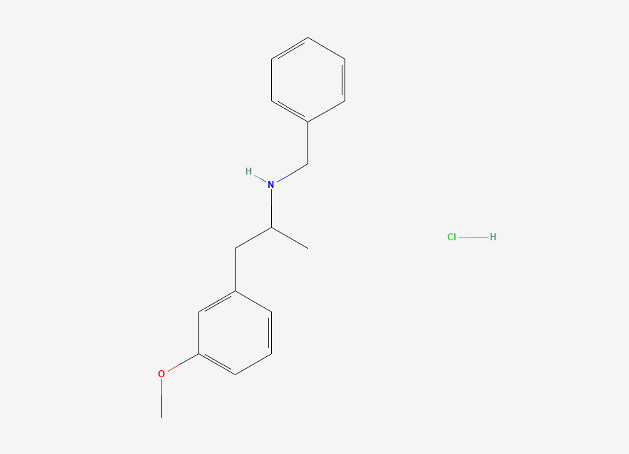 Two-dimensional chemical structure of N-Benzyl-m-methoxy-alpha-methylphenethylamine hydrochloride