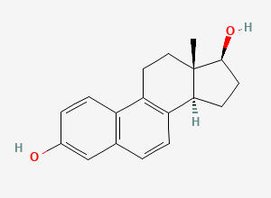 Two-dimensional chemical structure of 17β-Dihydro Equilenin / Estradiol Impurity K, CAS 1423-97-8
