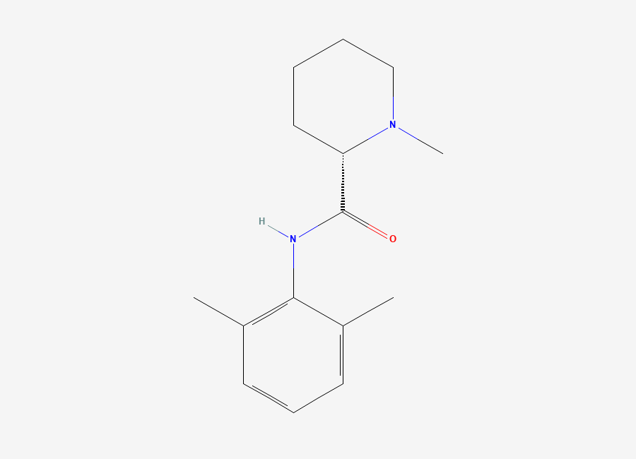 Two-dimensional chemical structure of Mepivacaine, CAS 24358-84-7