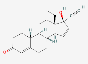 Two-dimensional chemical structure of Gestodene, CAS 60282-87-3