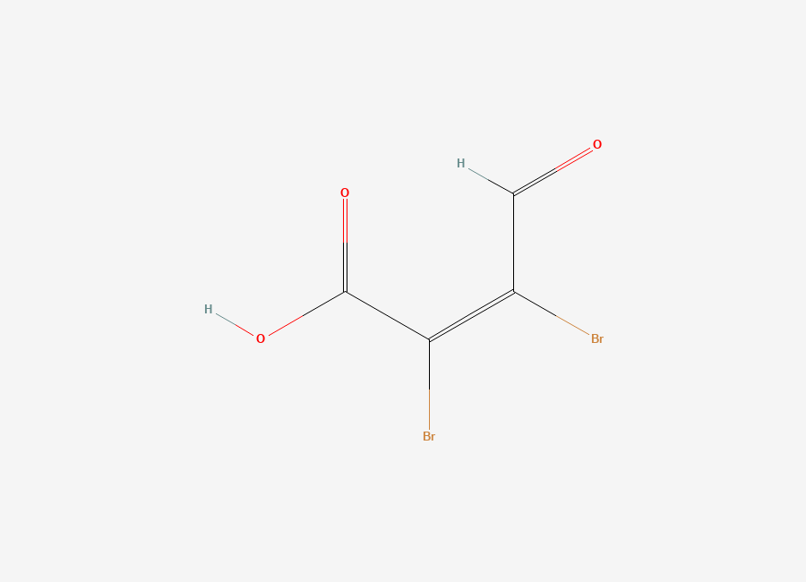 Two-dimensional chemical structure of Mucobromic Acid