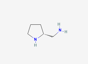 Two-dimensional chemical structure of (2R)-2-Pyrrolidinemethanamine