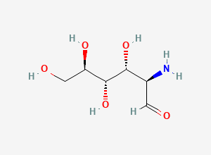 Two-dimensional chemical structure of (2R,3R,4S,5R)-2-amino-3,4,5,6-tetrahydroxyhexanal