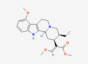Two-dimensional chemical structure of (-)-Mitragynine, CAS 4098-40-2