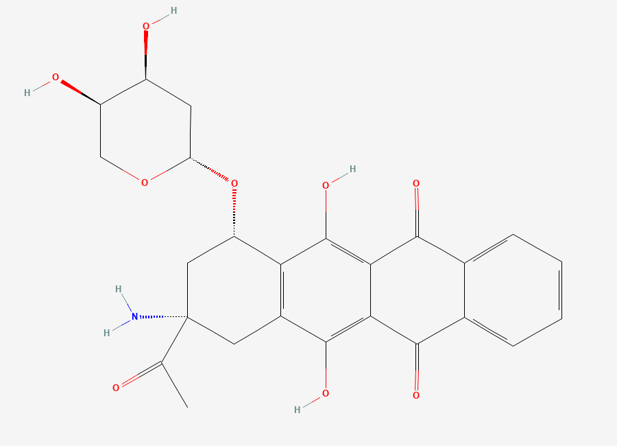 Two-dimensional chemical structure of Amrubicin