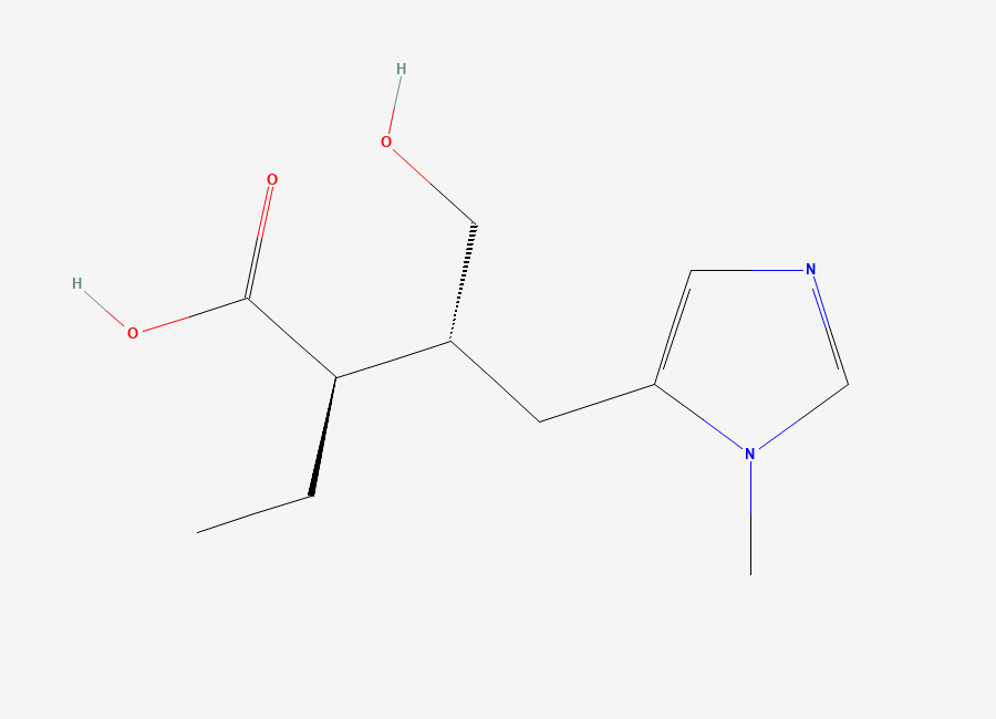 Two-dimensional chemical structure of Isopilocarpic acid