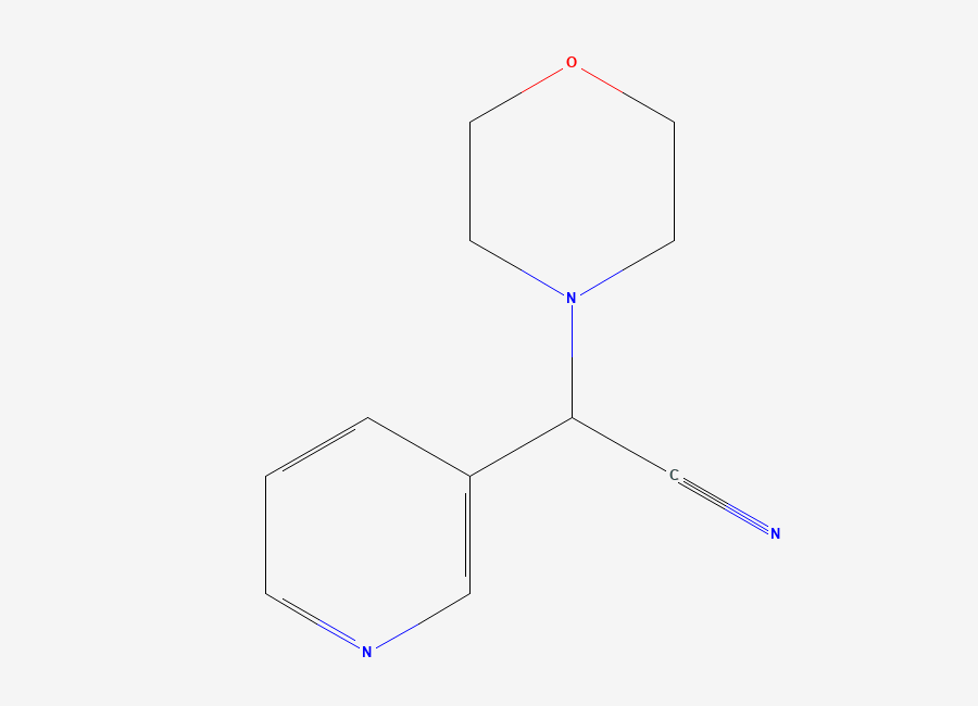 Two-dimensional chemical structure of Morpholin-4-yl(pyridin-3-yl)acetonitrile