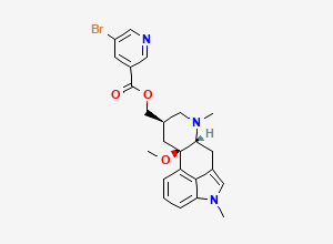 Two-dimensional chemical structure of Nicergoline Impurity 17(Rrr)