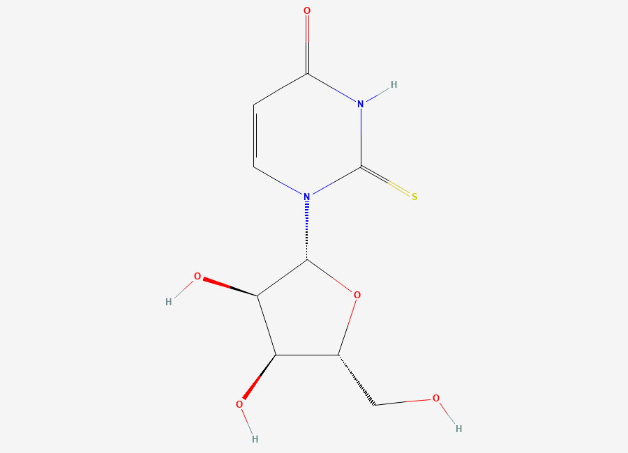 Two-dimensional chemical structure of 2-Thiouridine