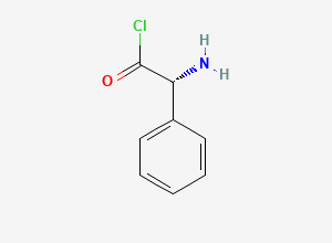 Two-dimensional chemical structure of (2R)-2-amino-2-phenylacetyl chloride