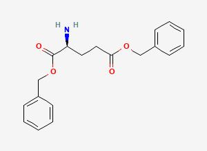 Two-dimensional chemical structure of L-Glutamic acid dibenzyl ester