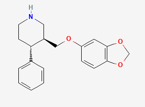 Two-dimensional chemical structure of Paroxetine EP Impurity A/ Paroxetine Related Compound B/ Desfluoro Paroxetine, CAS 324024-00-2