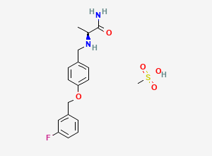 Two-dimensional chemical structure of Safinamide Mesylate