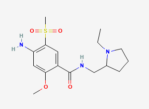 Two-dimensional chemical structure of Amisulpride EP Impurity D, CAS 71676-00-1