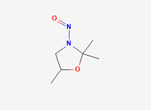 Two-dimensional chemical structure of N-Nitroso-2,2,5-trimethyl-1,3-oxazolidine, CAS 77400-46-5