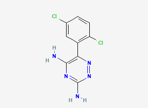 Two-dimensional chemical structure of 2,5-dichloro lamotrigine