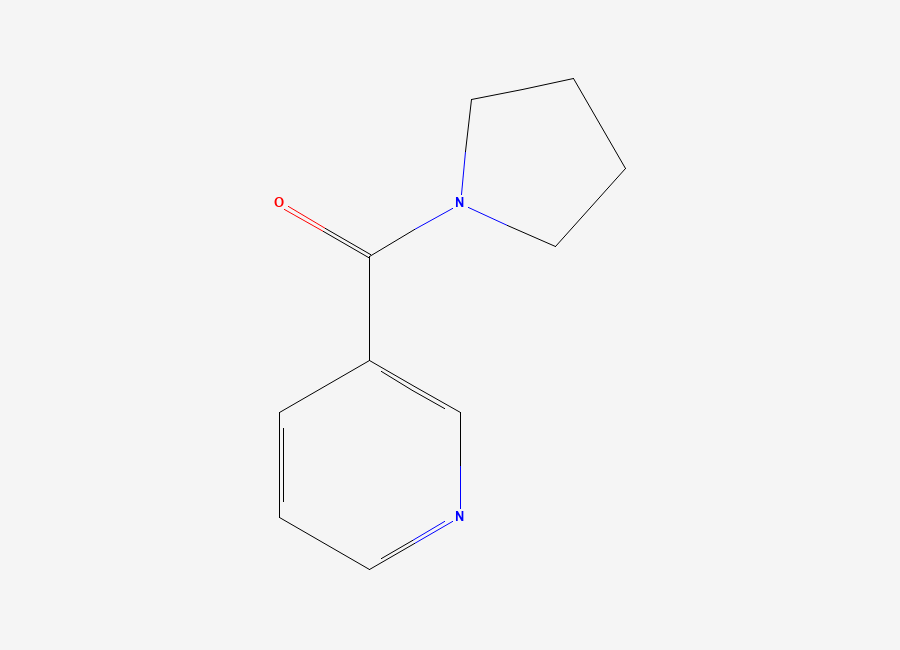 Two-dimensional chemical structure of (Pyridin-3-yl)(pyrrolidin-1-yl)methanone