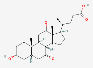 Two-dimensional chemical structure of Reductodehydrocholic acid, CAS 517-33-9