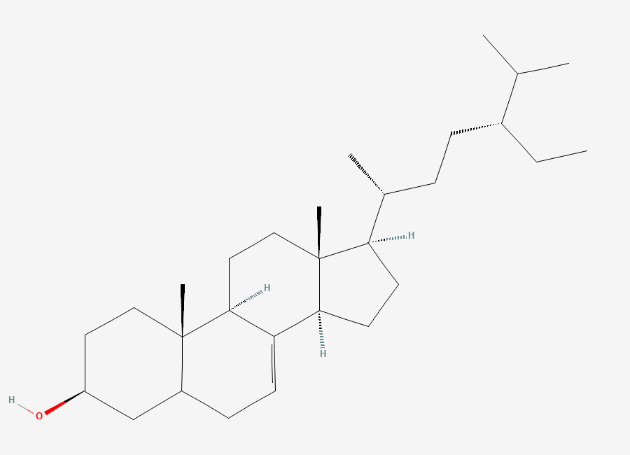 Two-dimensional chemical structure of Stigmasterol Impurity 9, CAS 6869-99-4