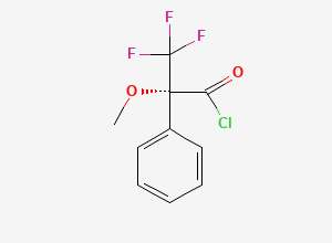 Two-dimensional chemical structure of (-)-alpha-Methoxy-alpha-(trifluoromethyl)phenylacetyl chloride