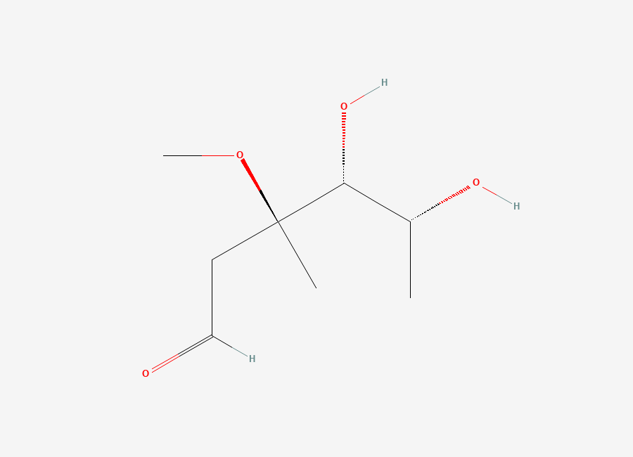 Two-dimensional chemical structure of 2,6-Dideoxy-3-C-methyl-3-O-methyl-ribo-hexose